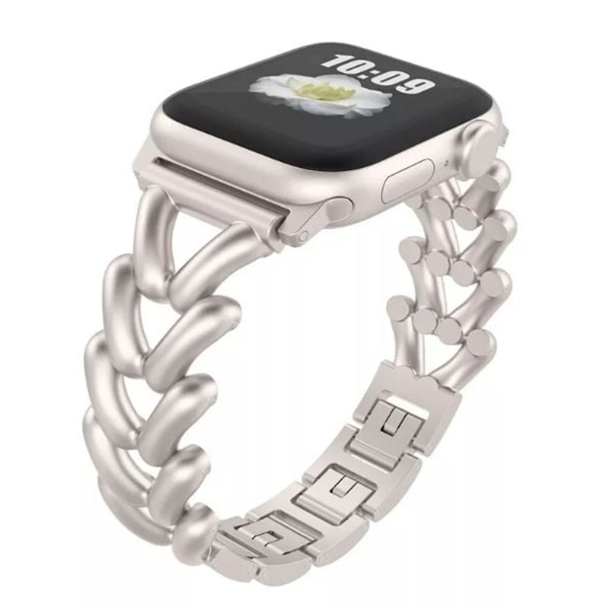 GENERICO - CORREA ACERO TRENZADA BLANCO PARA APPLE WATCH