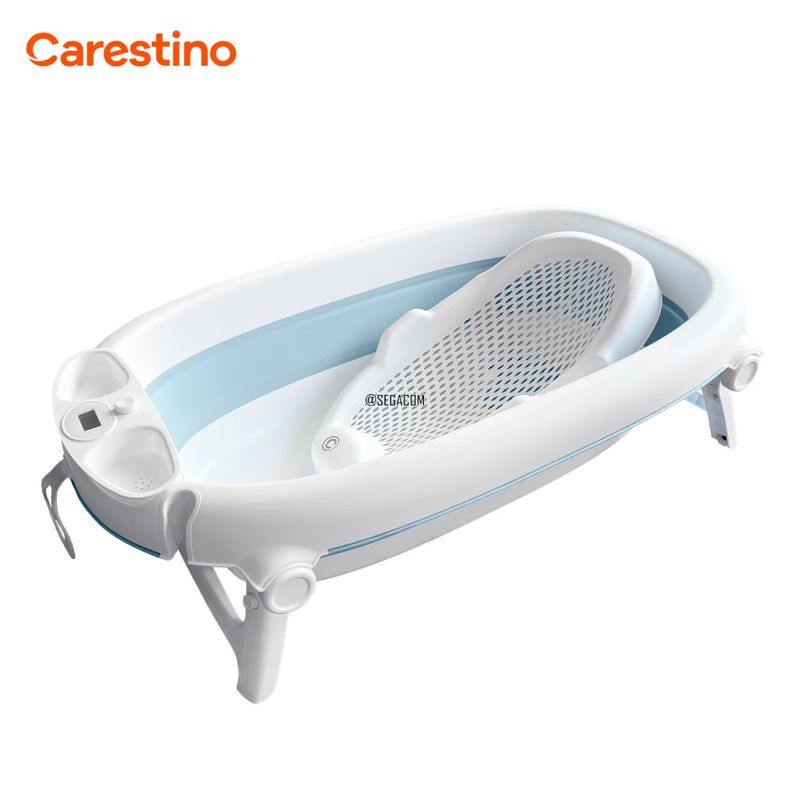 CARESTINO - Bañera Plegable Portátil 50L CARESTINO -HAWAII- Azul