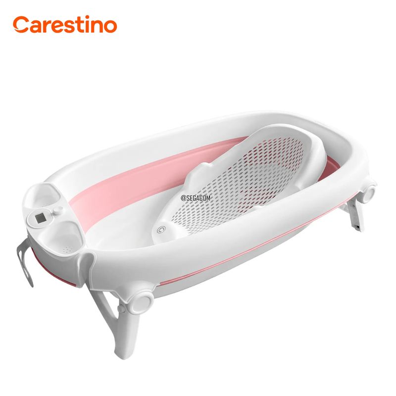 CARESTINO - Bañera Plegable Portátil 50L CARESTINO -HAWAII- Rosado