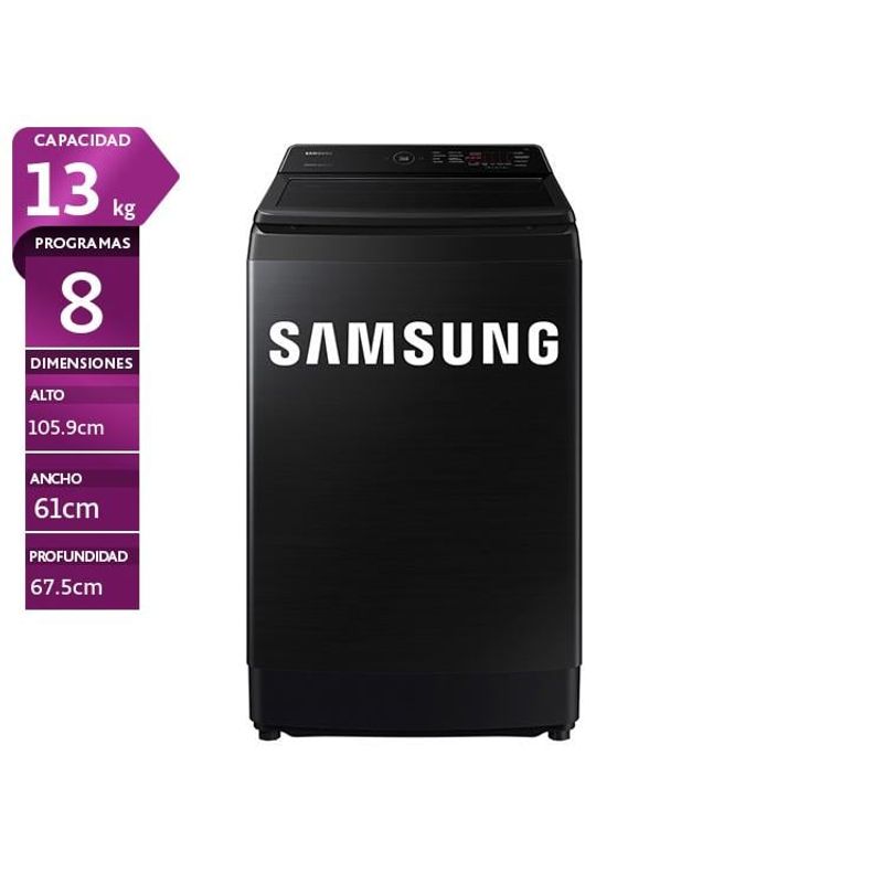 SAMSUNG - LAVADORA SAMSUNG 13 KG CARGA SUPERIOR ECOBUBBLE WA13CG5441BVPE NEGRO