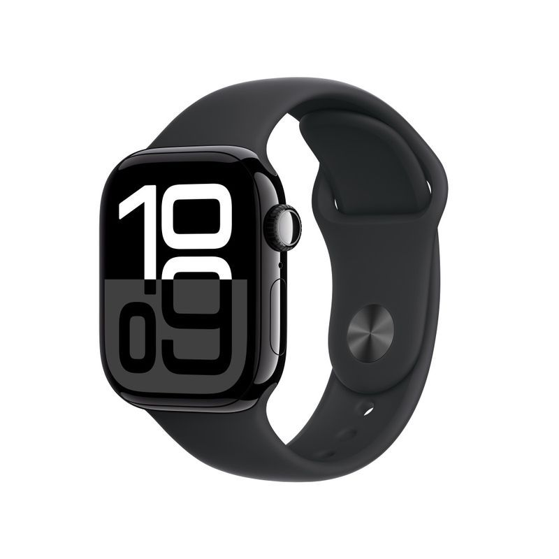 APPLE - Apple Watch Serie 10 42 mm GPS Correa Deportiva S/M - Negro Azabache
