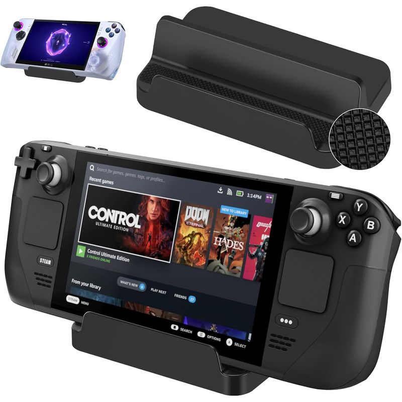 GENERICO - Soporte Base Antideslizante ASUS Rog Ally 2023 Steam Deck Color Negro