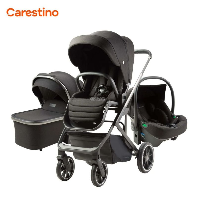 CARESTINO - Coche de Lujo Travel System CARESTINO -GALES- Negro