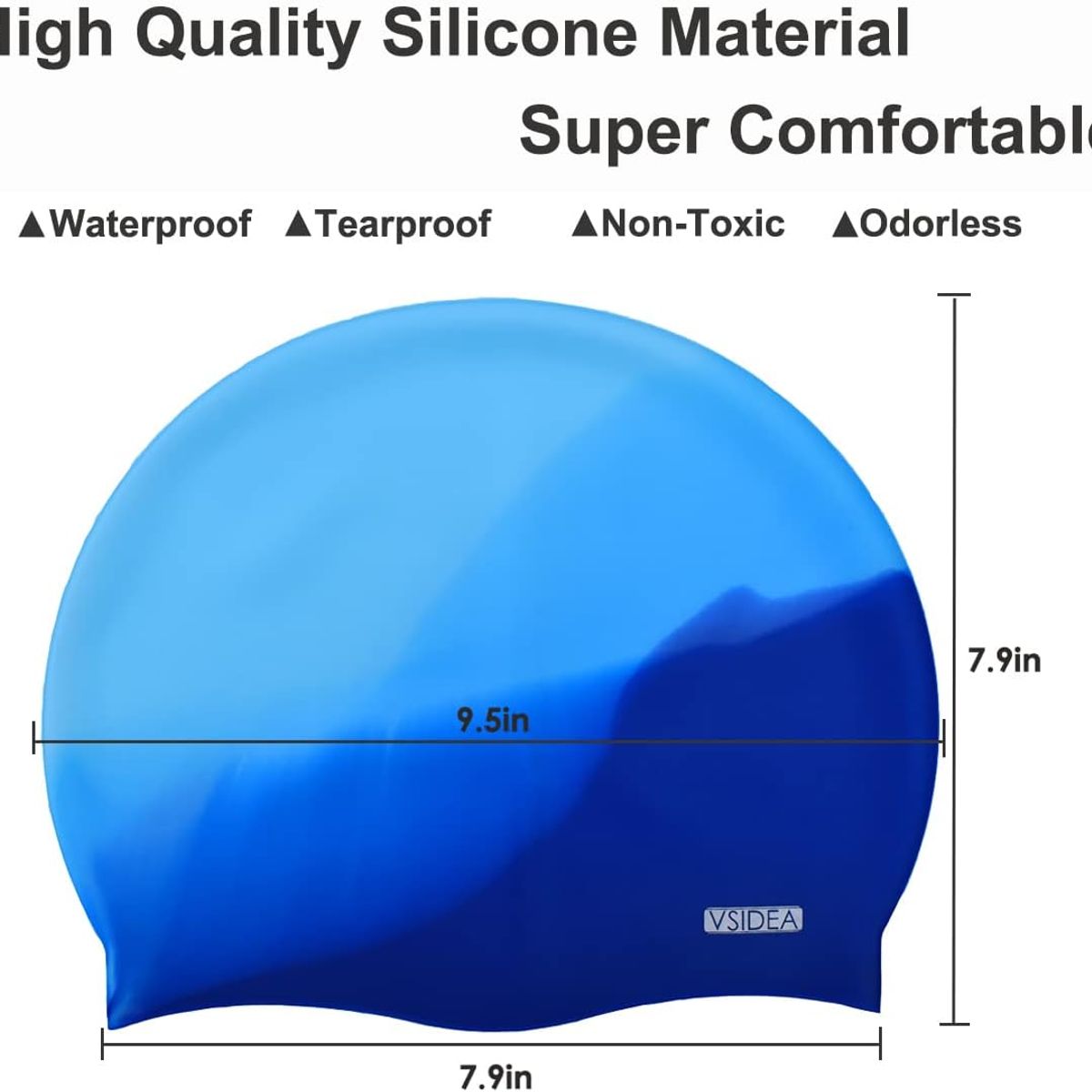 GENERICO - Gorra de natación de silicona para niños y niñas multicolor