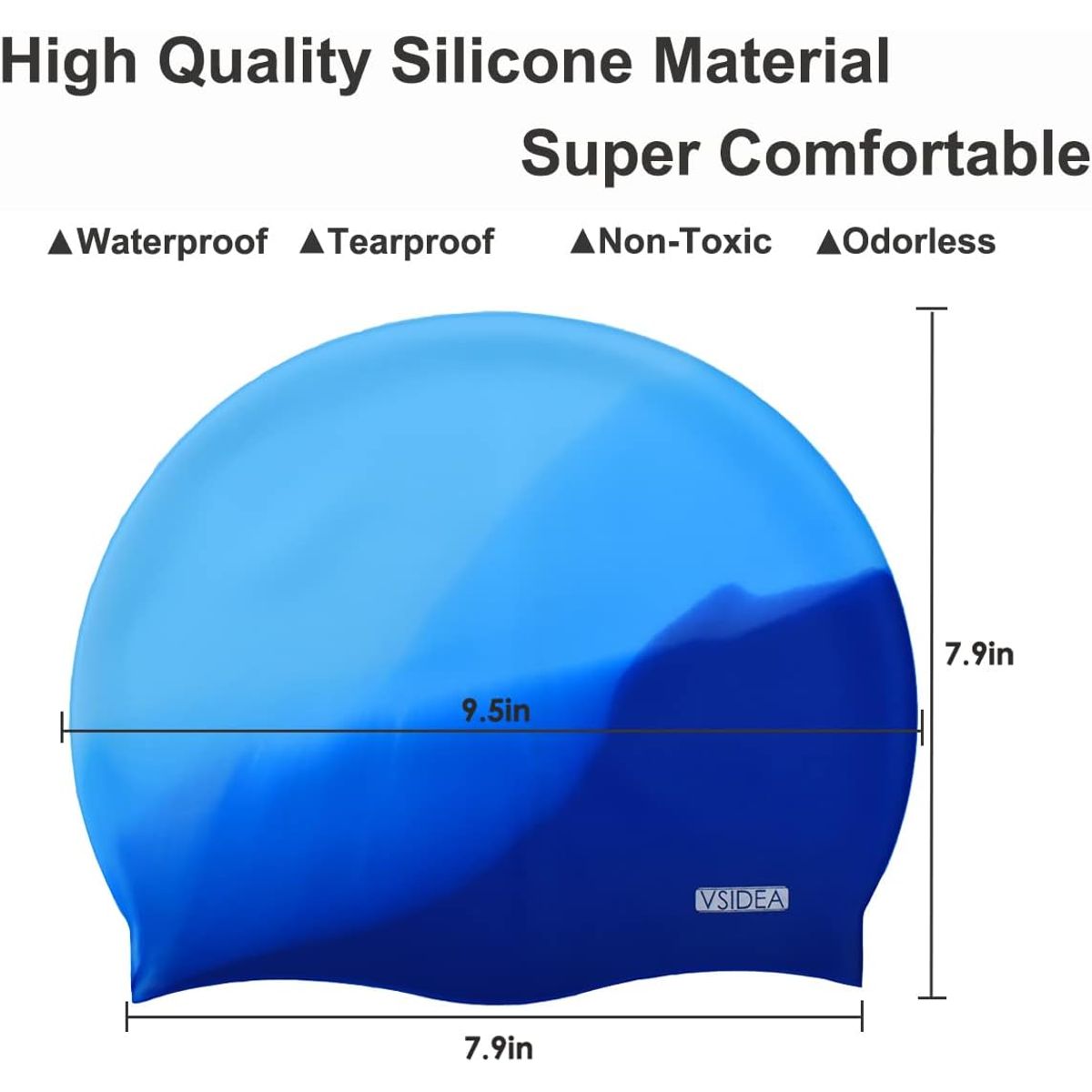 GENERICO - Gorra de natación de silicona para niños y niñas multicolor