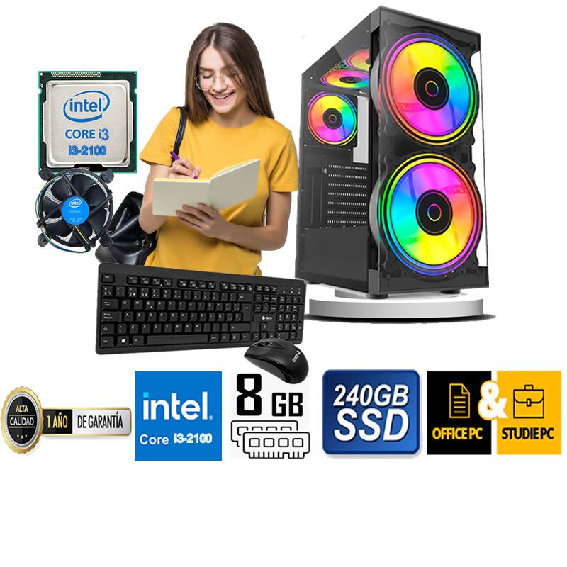 HALION - COMPUTADORA DE ESCRITORIO CORE I3 2100  8GB RAM 240  GB SSD