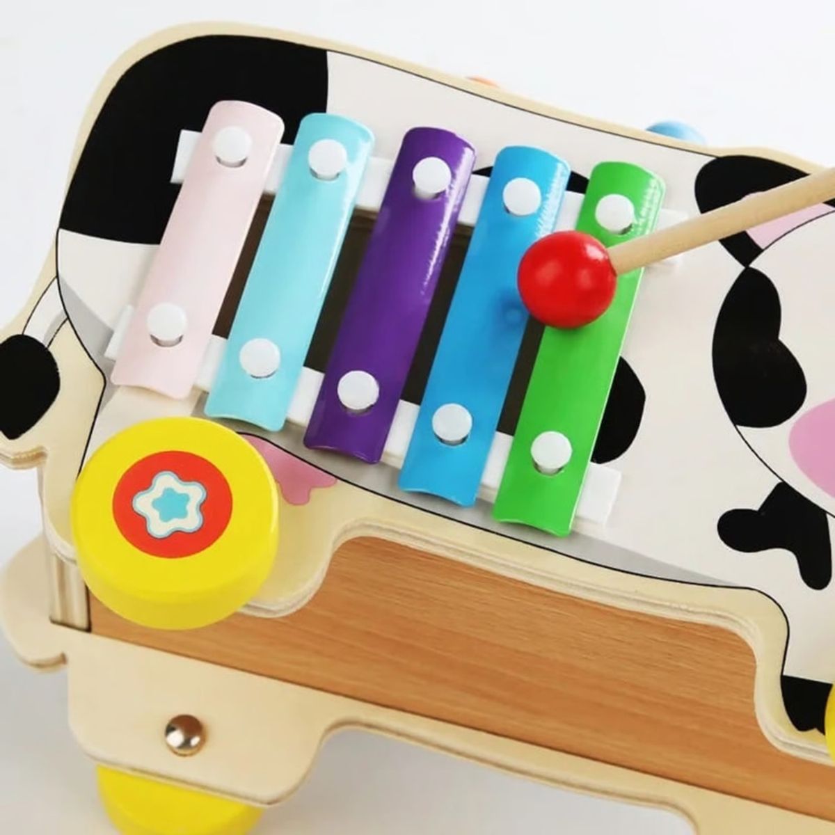 GENERICO - Vaca Didáctica de Madera Multifuncional 8 en 1