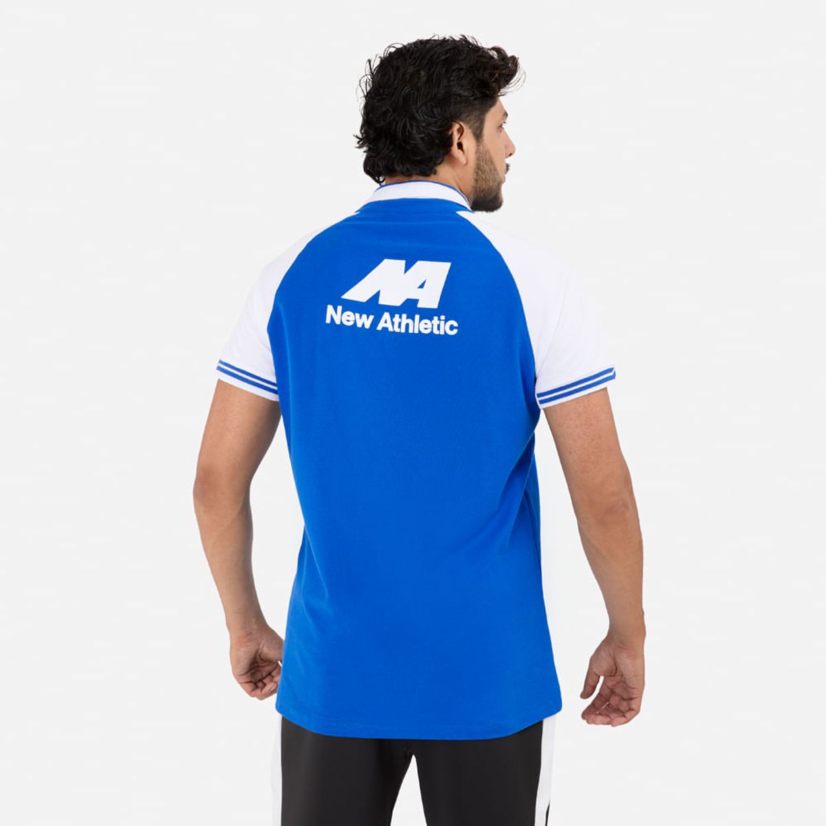 NEW ATHLETIC - Polo ADT Star Azul Con Blanco Hombre