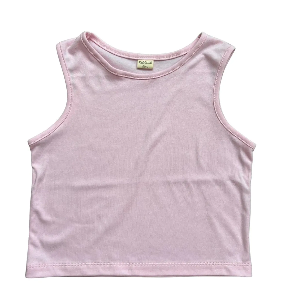 RED CARROT - Top niña algodon pima rosado