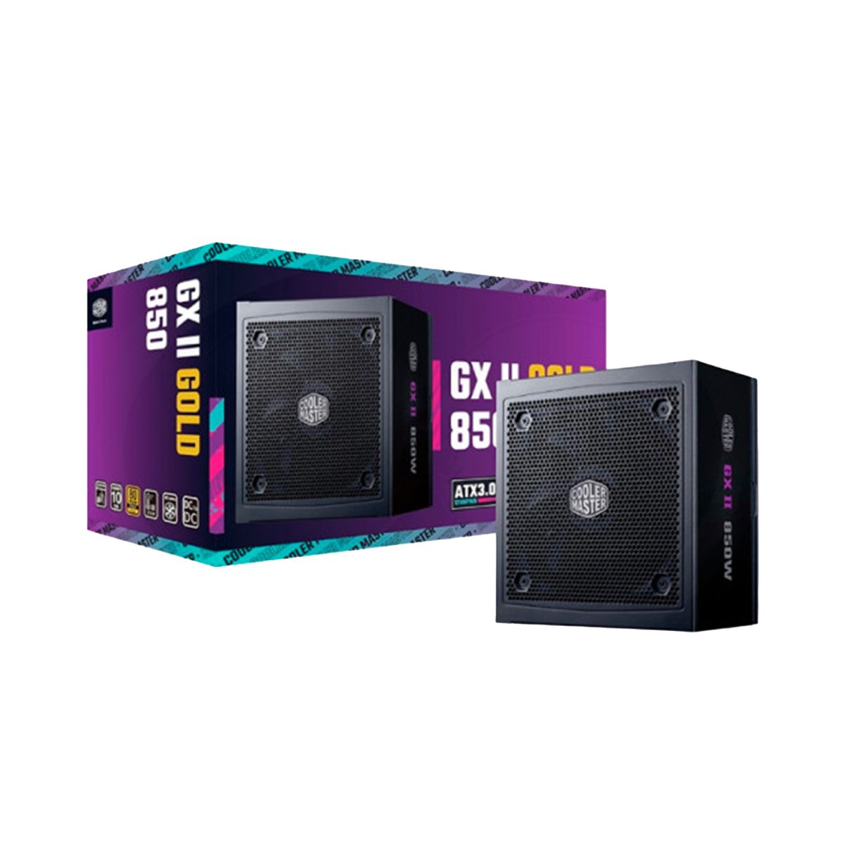 COOLER MASTER - FUENTE PSU COOLER MASTER GX2 850W GOLD FM ATX PN MPX-8503-AFAG-2BUS