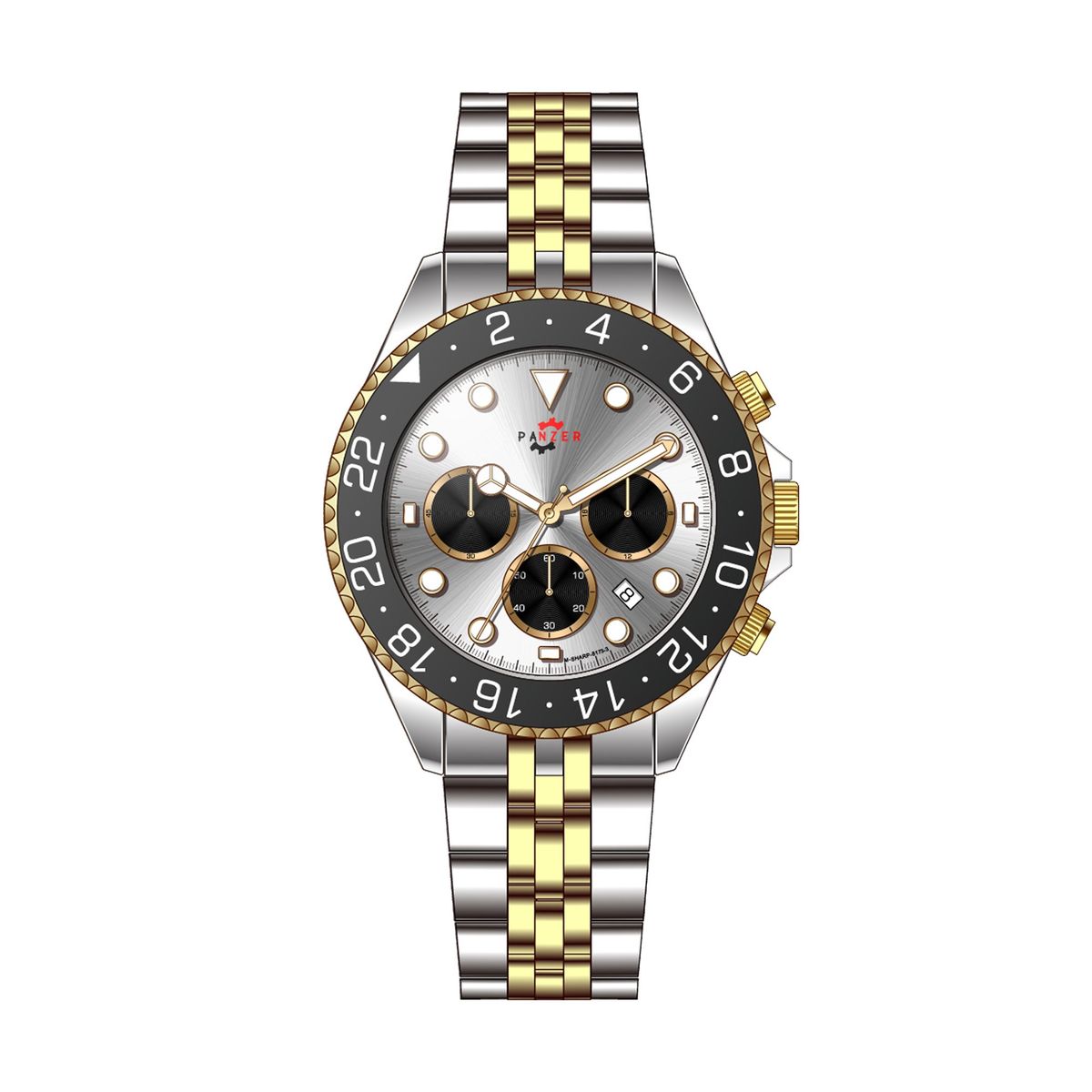 CLOCK PERU - RELOJ PANZER ORIGINAL - ELGANTE PLATA  PAN-28