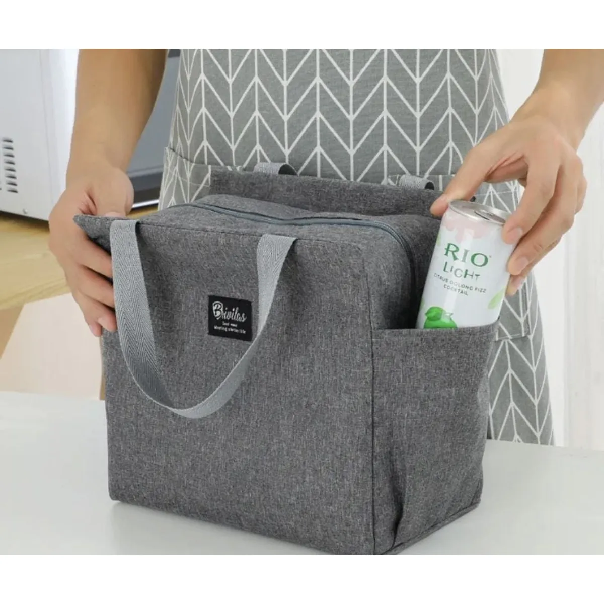 GENERICO - Lonchera Bolso Térmico Multifunción - GRIS