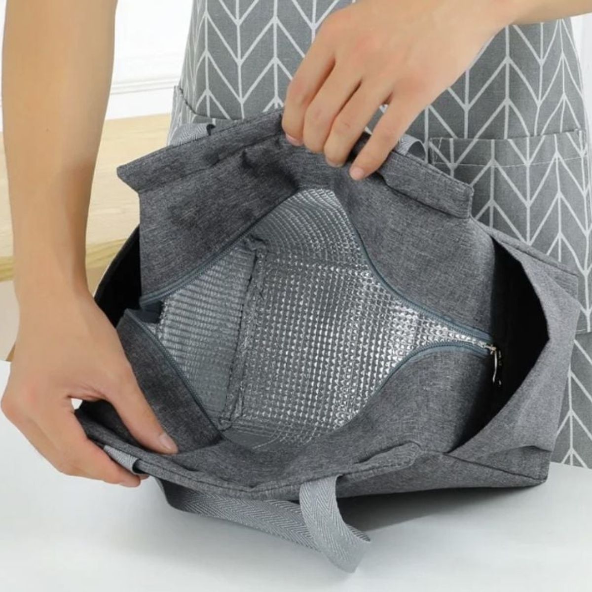 GENERICO - Lonchera Bolso Térmico Multifunción - GRIS