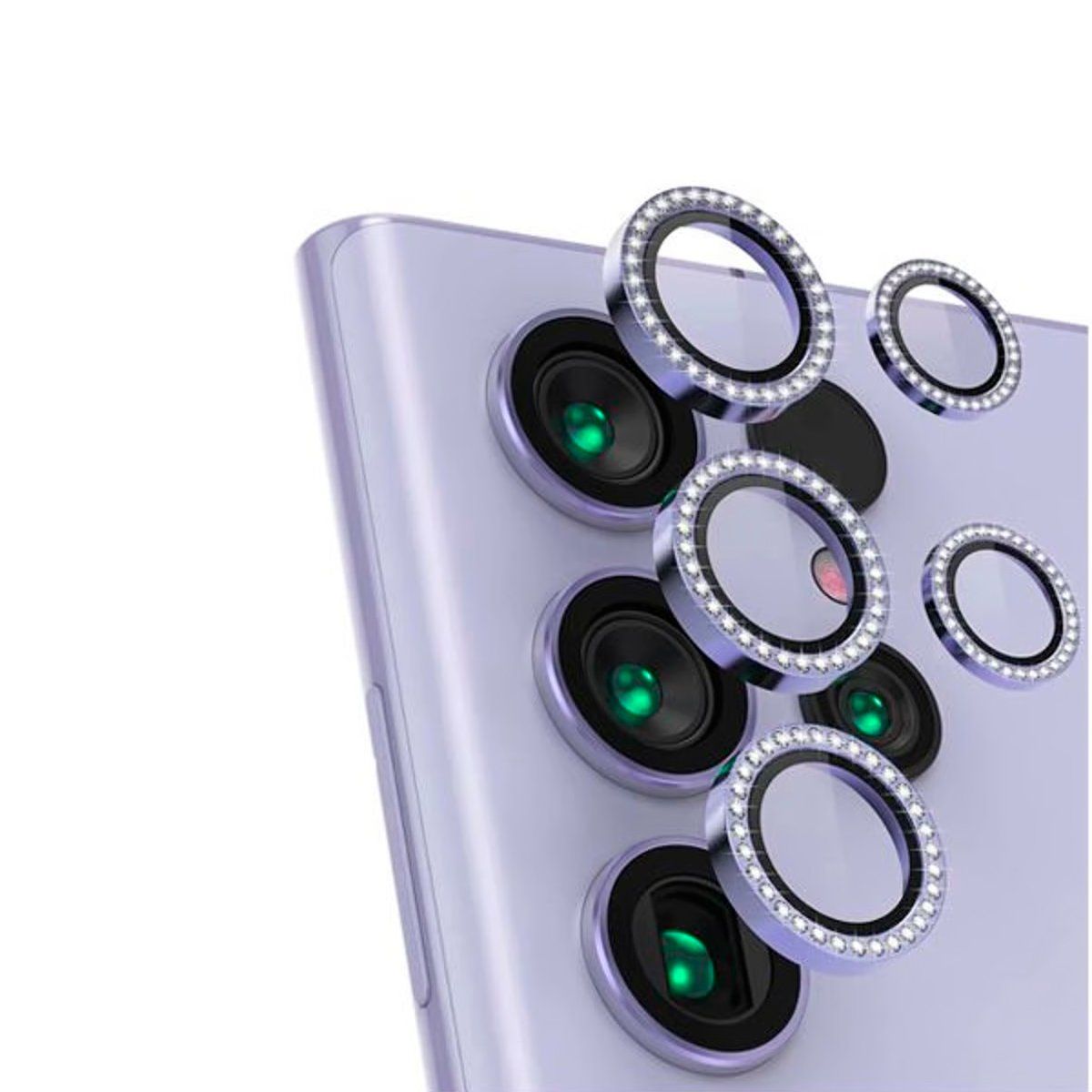 GENERICO - Protector De Cámara para Galaxy S25 Ultra Diamante - Lila