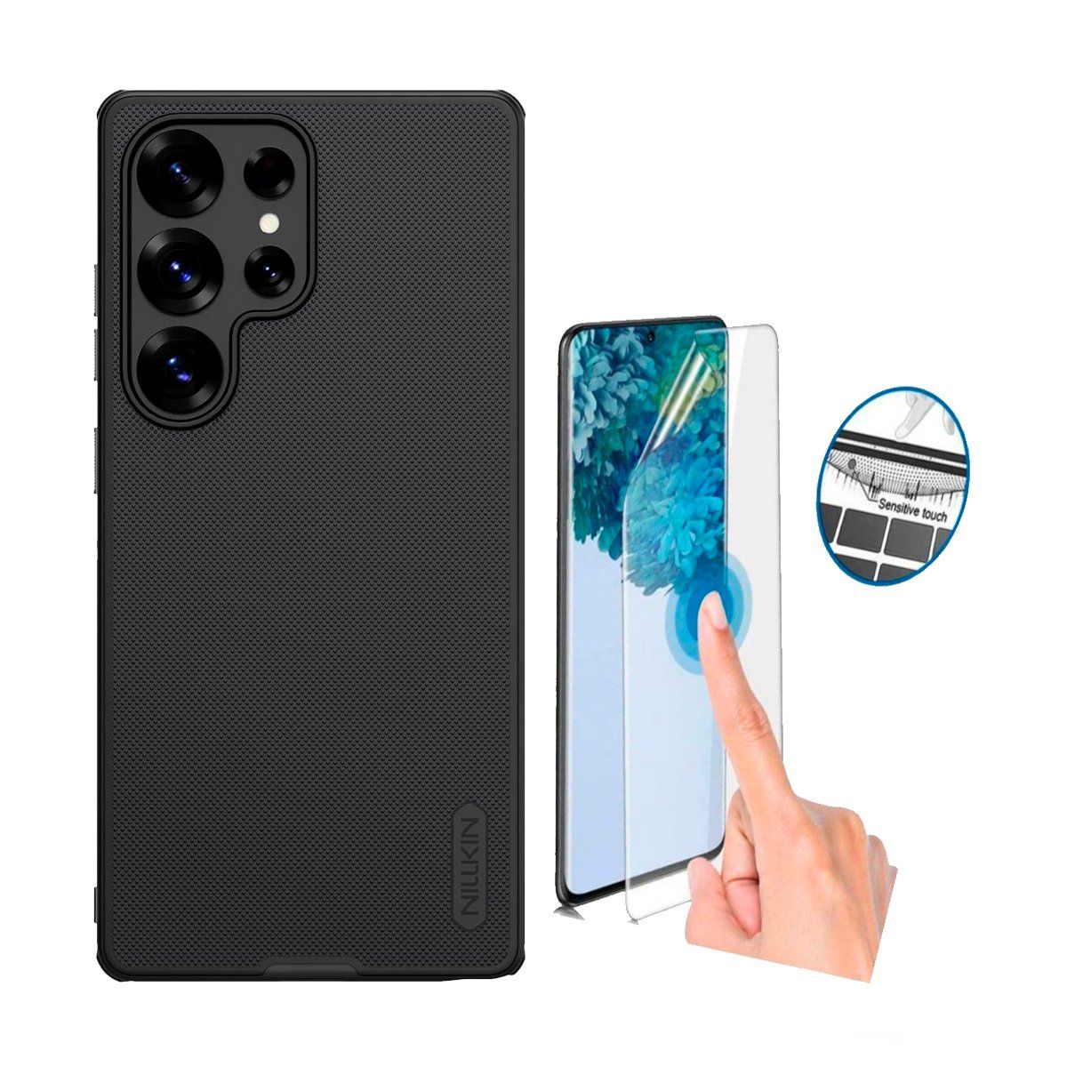 NILLKIN - Para Galaxy S25 Ultra Case Frosted Shield + Mica Hidrogel Hd Clear