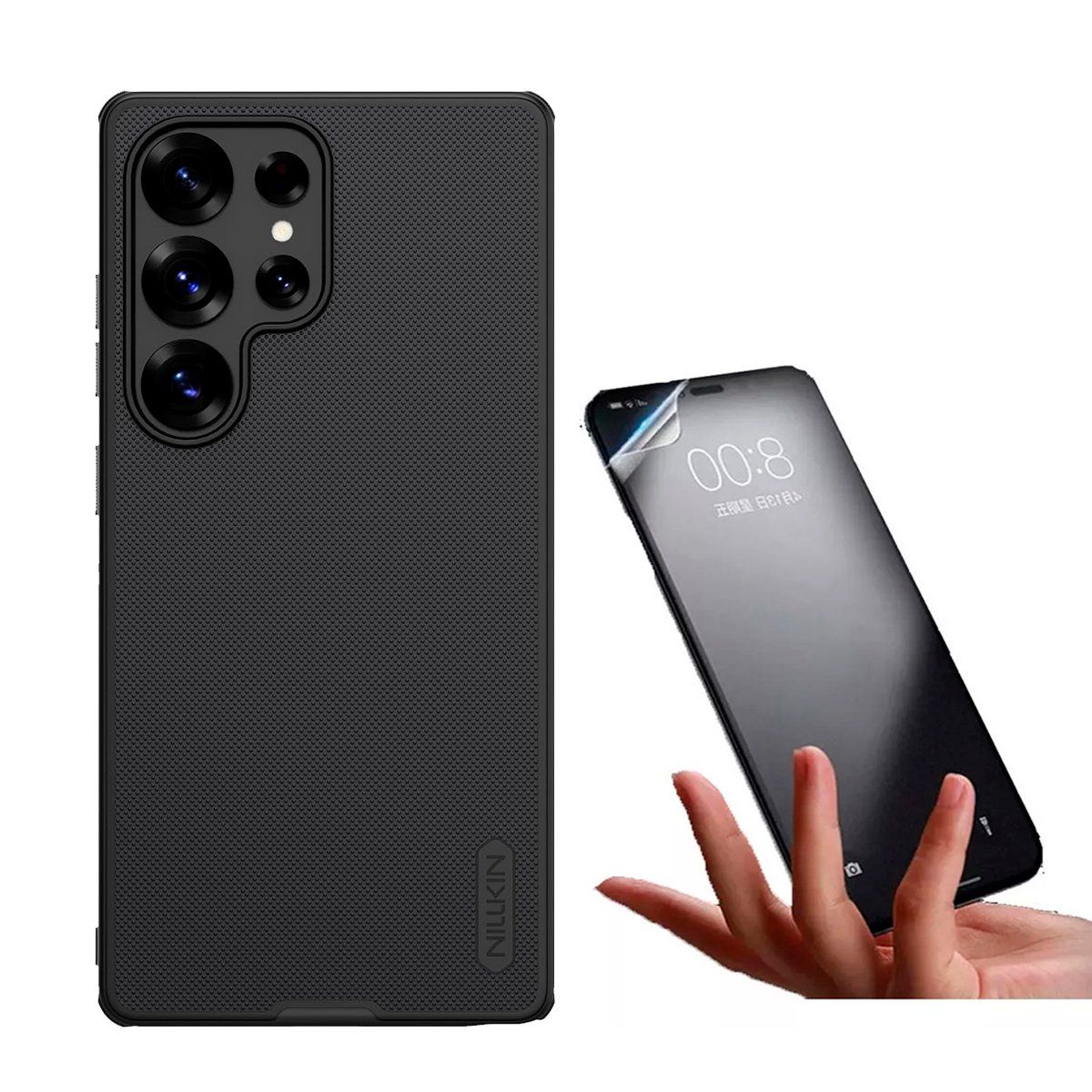 NILLKIN - Funda para Galaxy S25 Ultra Frosted Shield + + Mica Hidrogel Mate