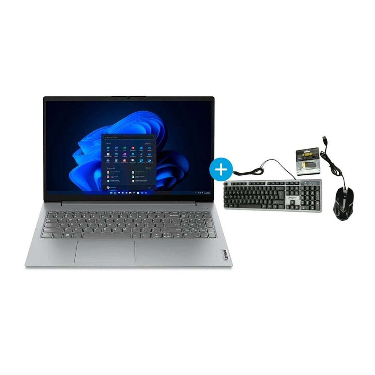 LENOVO - Combo Laptop Lenovo V15 G4 AMN 15.6" y TECLADO CON CABLE USB+MOUSE 4 BOTONES RGB