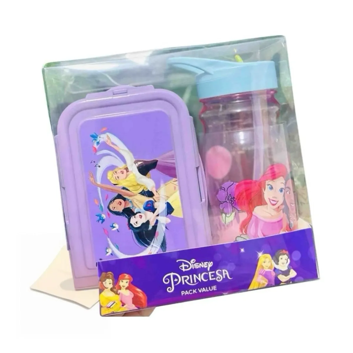 DISNEY - ⁠Pack Tomatodo y Taper Princesas Disney 500 ML