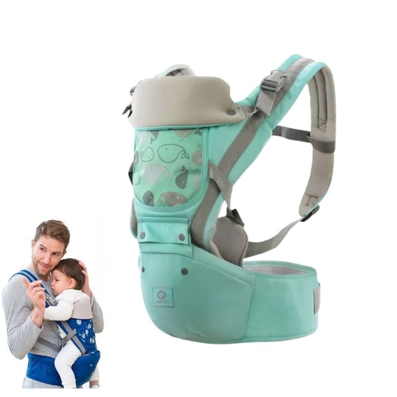 GENERICO - Canguro Ergonómico Porta Bebé Ballenita  3 en 1 Color Verde
