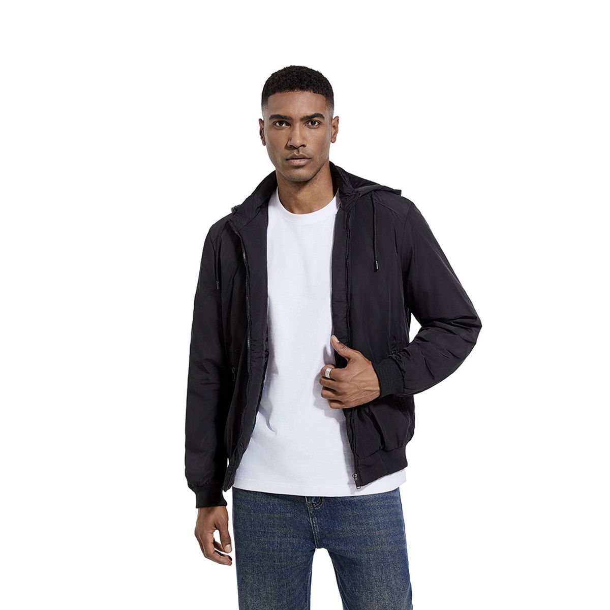 TIOZONEY - Chaqueta con capucha para hombre