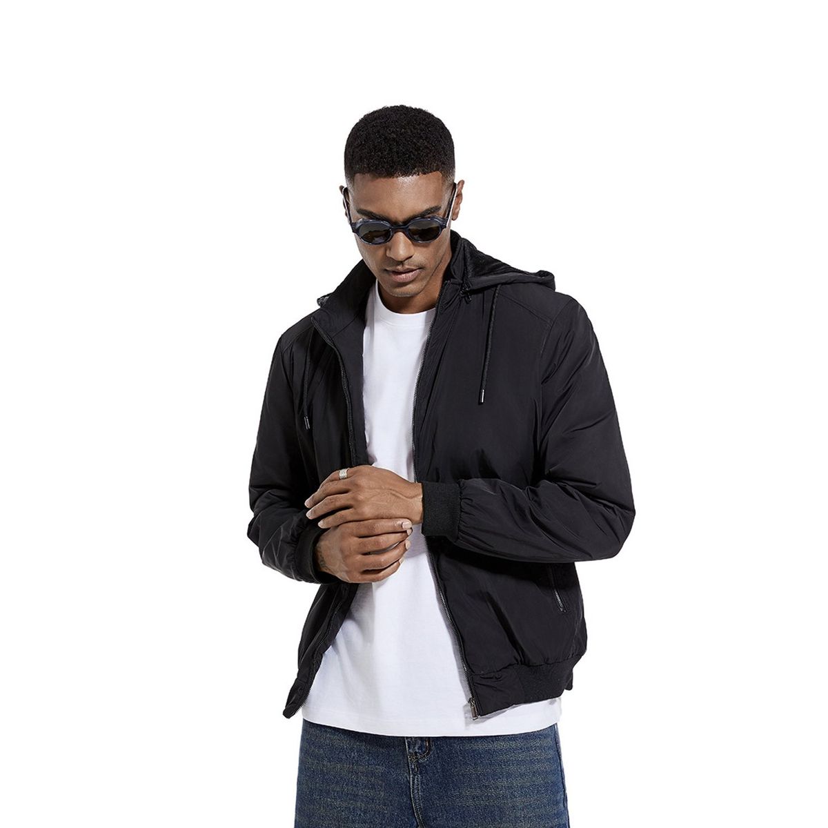 TIOZONEY - Chaqueta con capucha para hombre