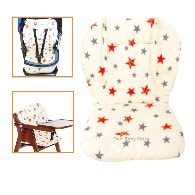 GENERICO - COJIN ASIENTO SUAVE PARA COCHE DE BEBÉ DISEÑO ESTRELLA