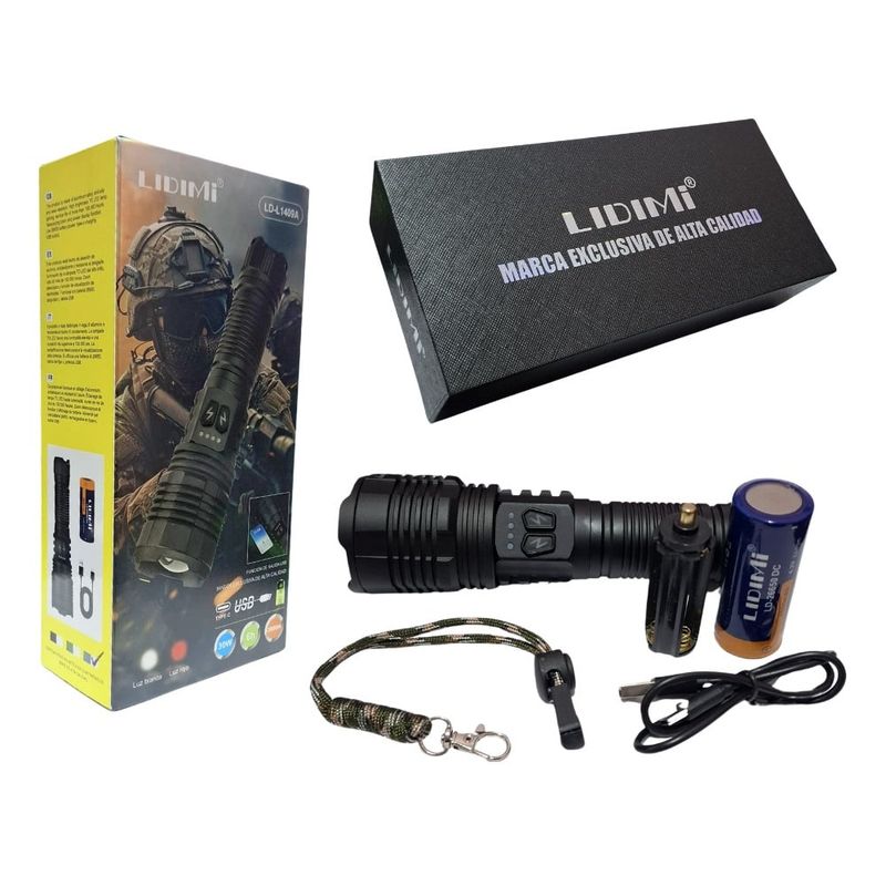 LIDIMI - Linterna 30W LIDIMI A Negro