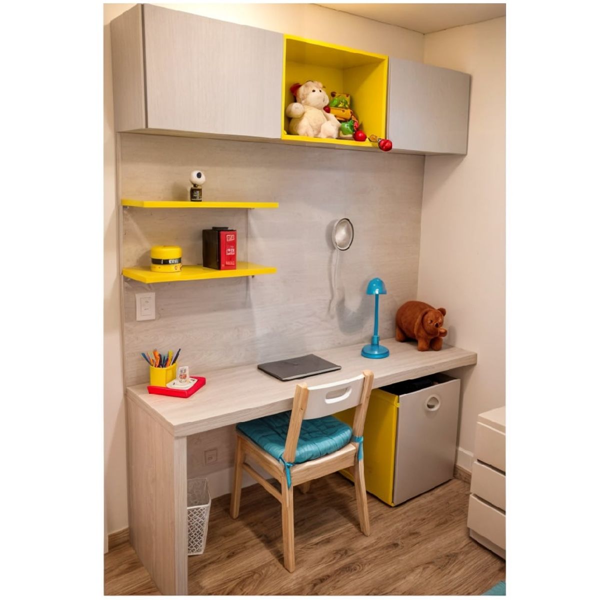 BARAKA HOME - Escritorio con Repisa aérea Eita - Blanco