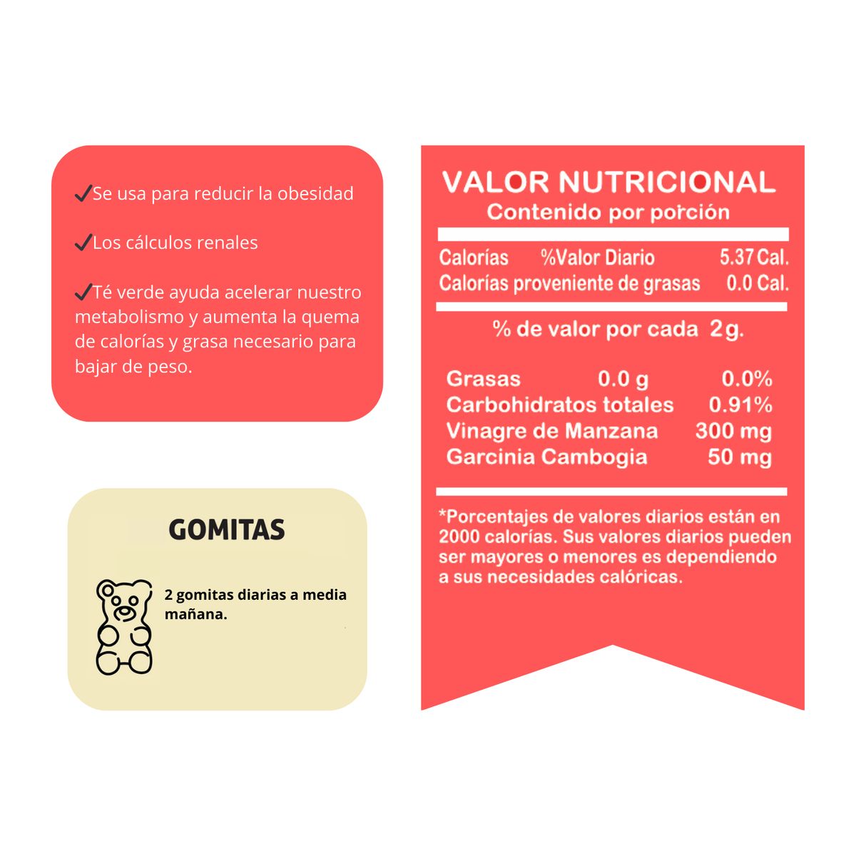 GENERICO - Vinagre De Manzana Para Adultos Gomitas Sottcor 100g