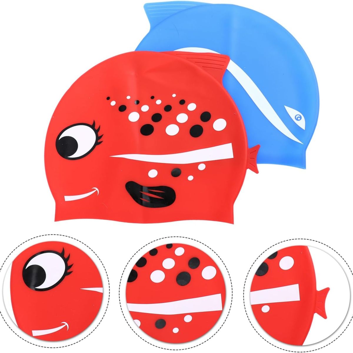 GENERICO - Gorro de silicona impermeable para niños y niñas rojo