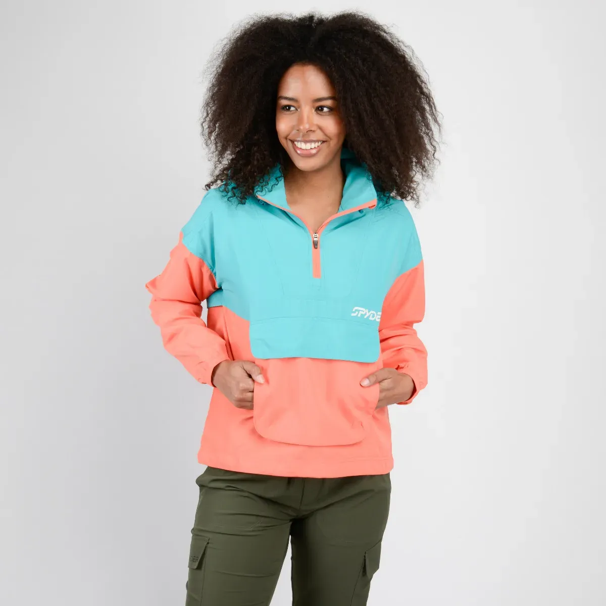 GENERICO - Cortaviento Impermeable Spyder Outdoor Turquesa Mujer