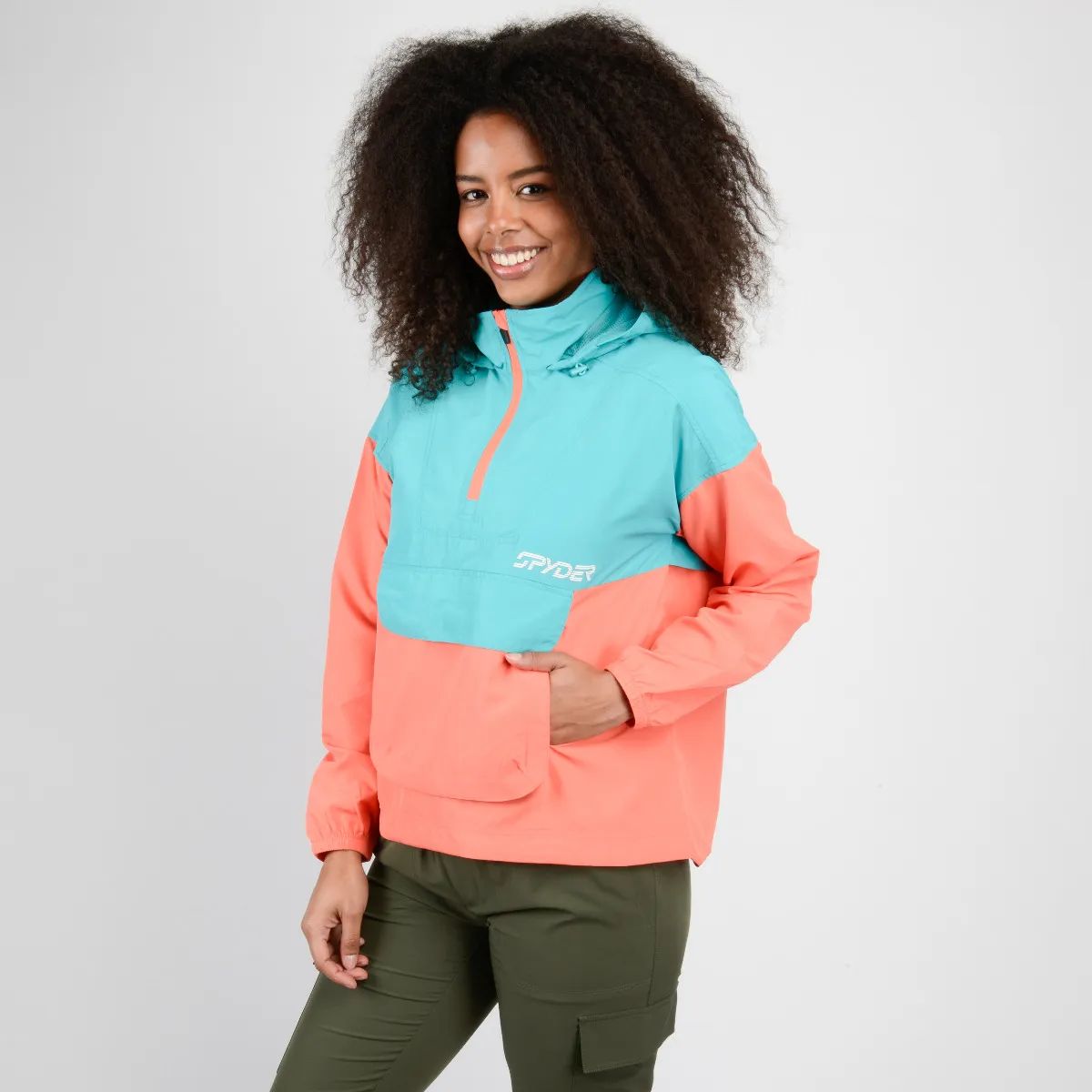 GENERICO - Cortaviento Impermeable Spyder Outdoor Turquesa Mujer