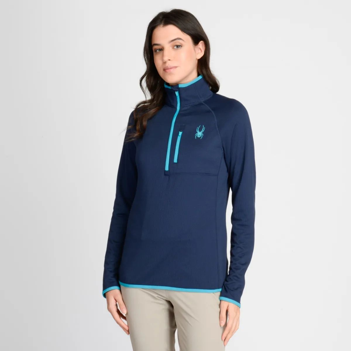 GENERICO - Polera Entrenamiento Spyder Quarter Zip Wl Mujer