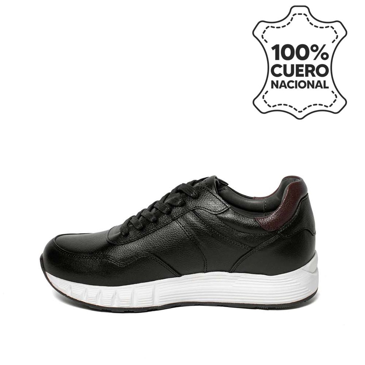 RABBIT - Zapatilla  Casual JOSE-2519 Negro Rabbit Cuero
