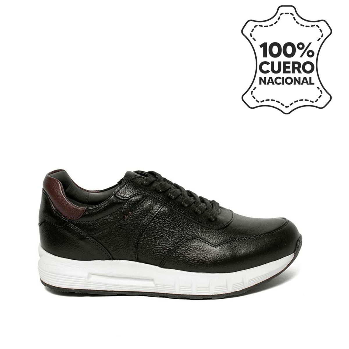 RABBIT - Zapatilla  Casual JOSE-2519 Negro Rabbit Cuero