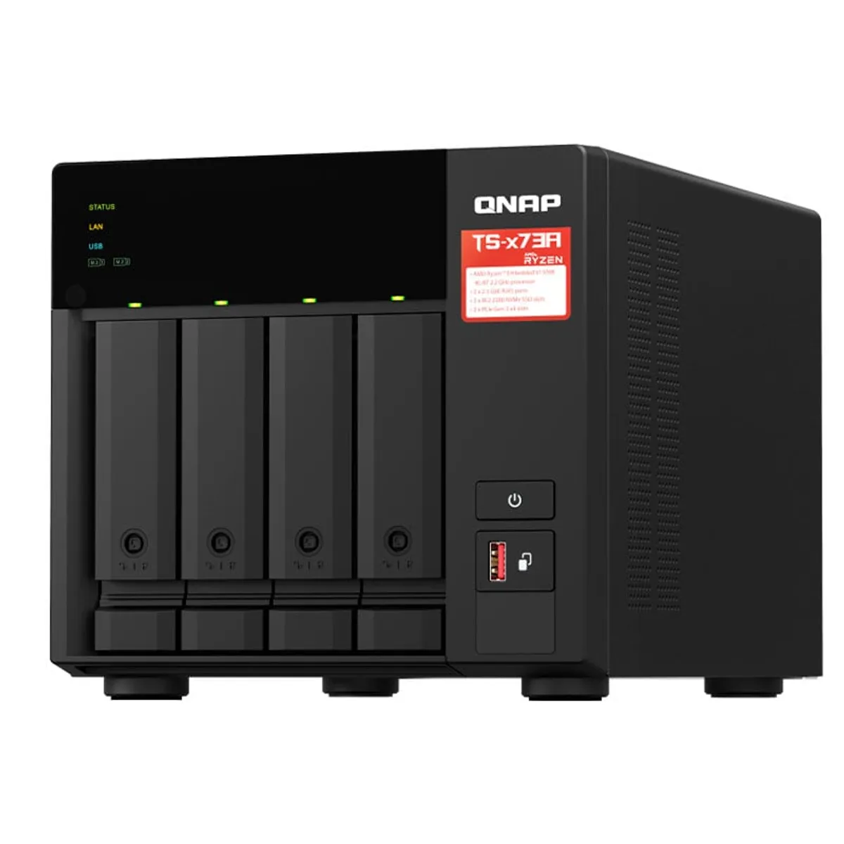 QNAP - Servidor NAS QNAP TS-473A AMD Ryzen V1500B22GHz 8GB