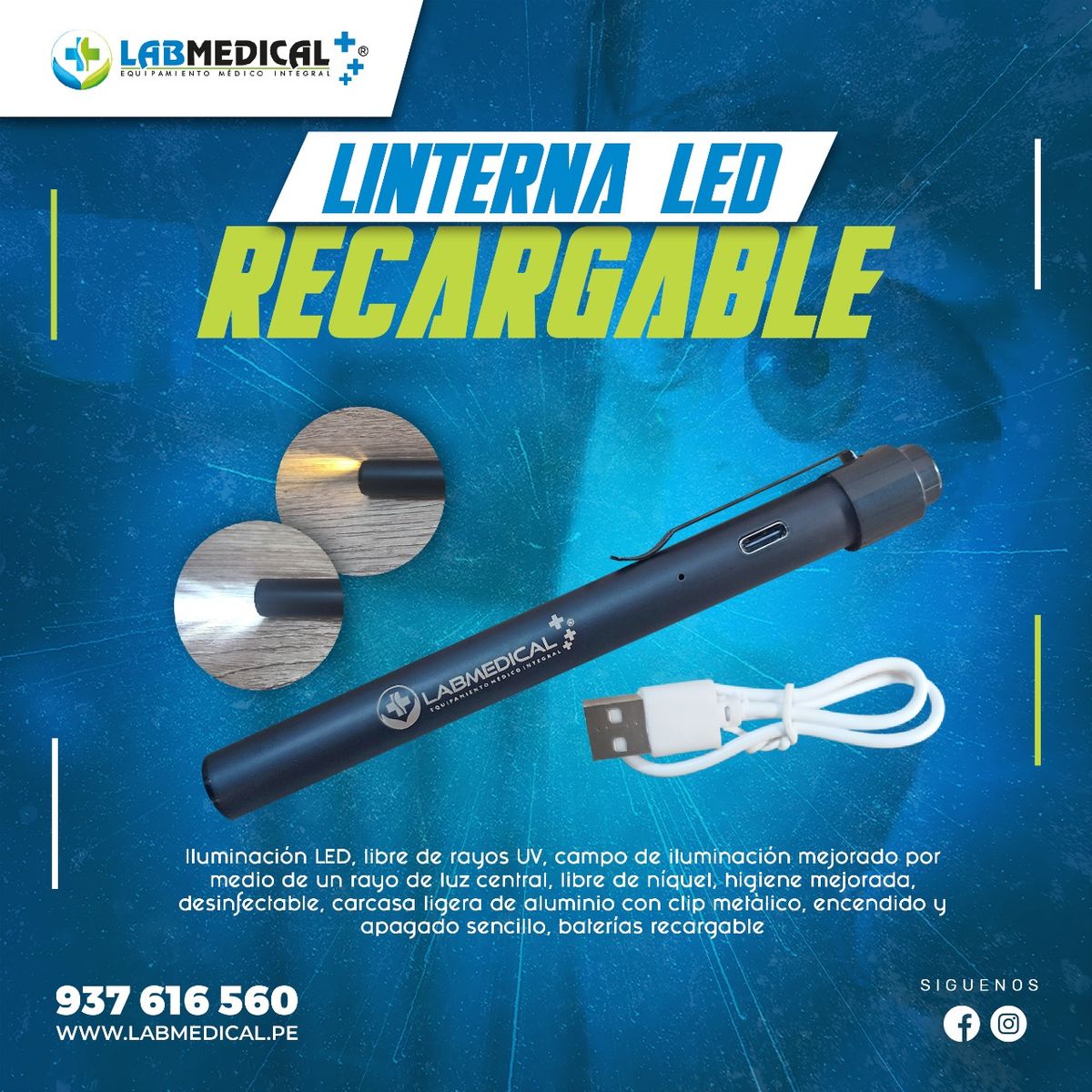 LABMEDICAL - LINTERNA LABMEDICAL  RECARGABLE