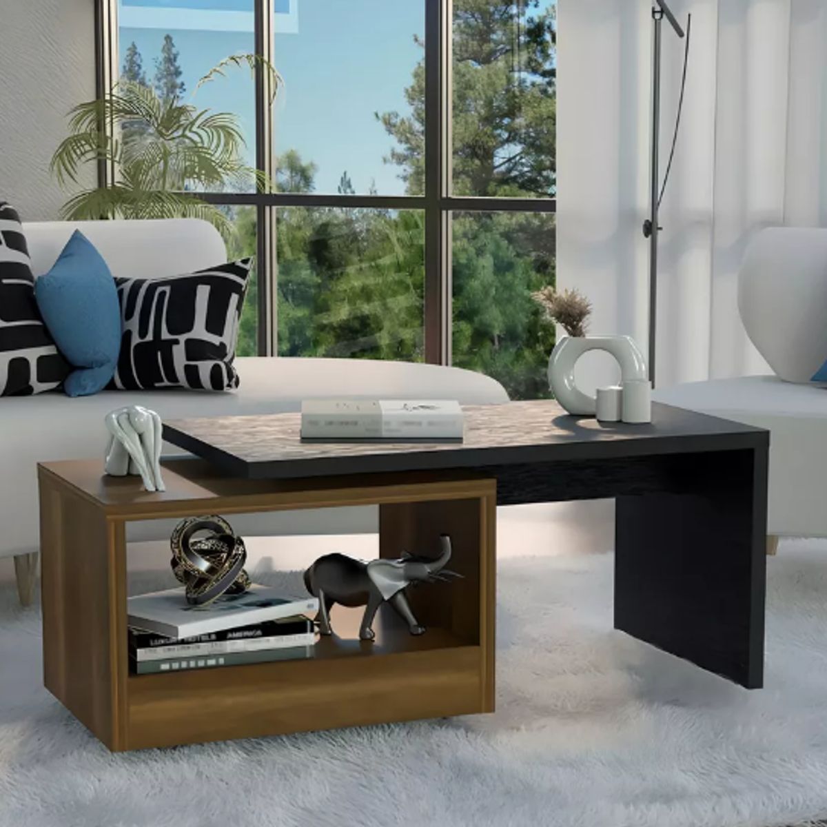 NACION MUEBLES - MESA DE CENTRO NACION MUEBLES MATSU COLOR MULTICOLOR