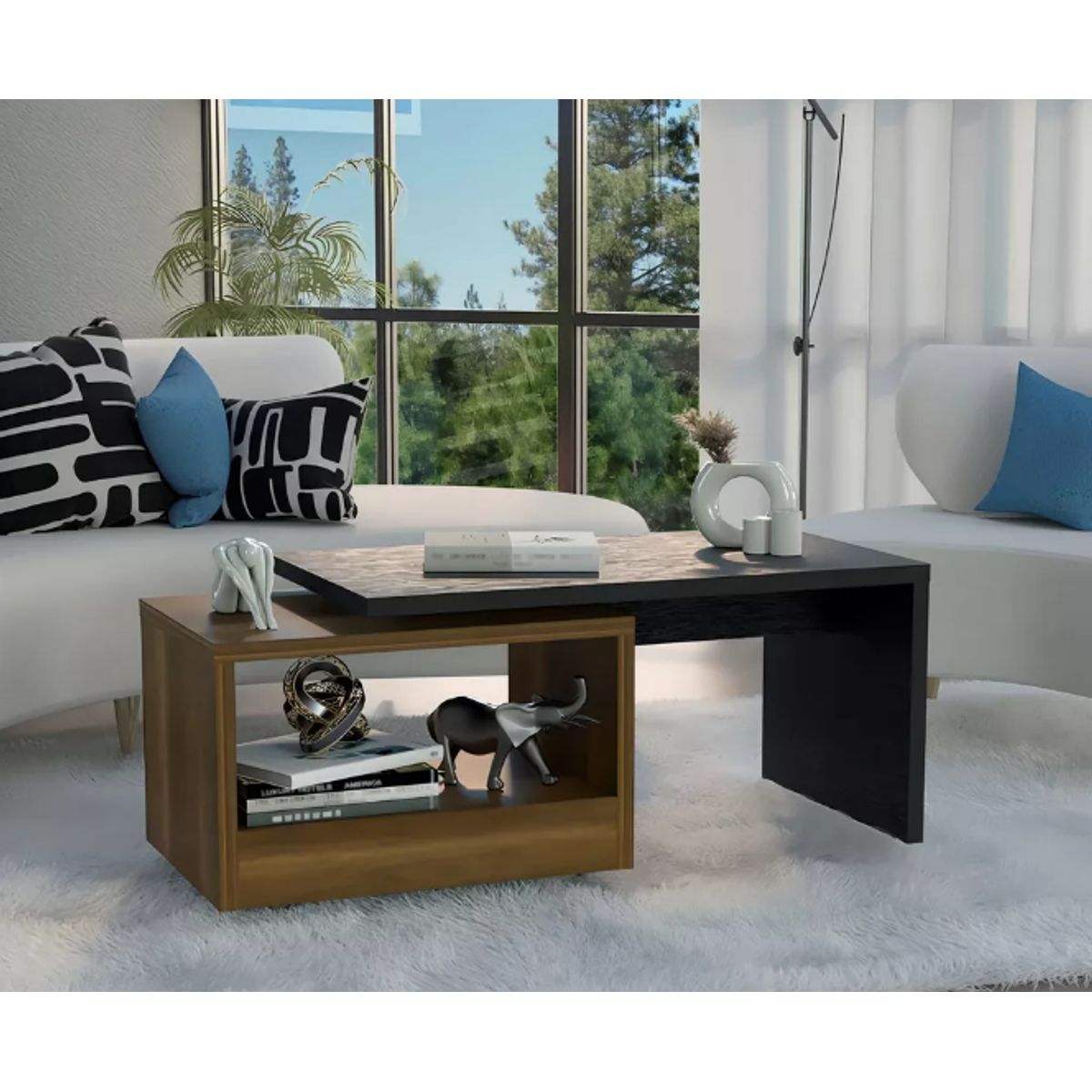 NACION MUEBLES - MESA DE CENTRO NACION MUEBLES MATSU COLOR MULTICOLOR