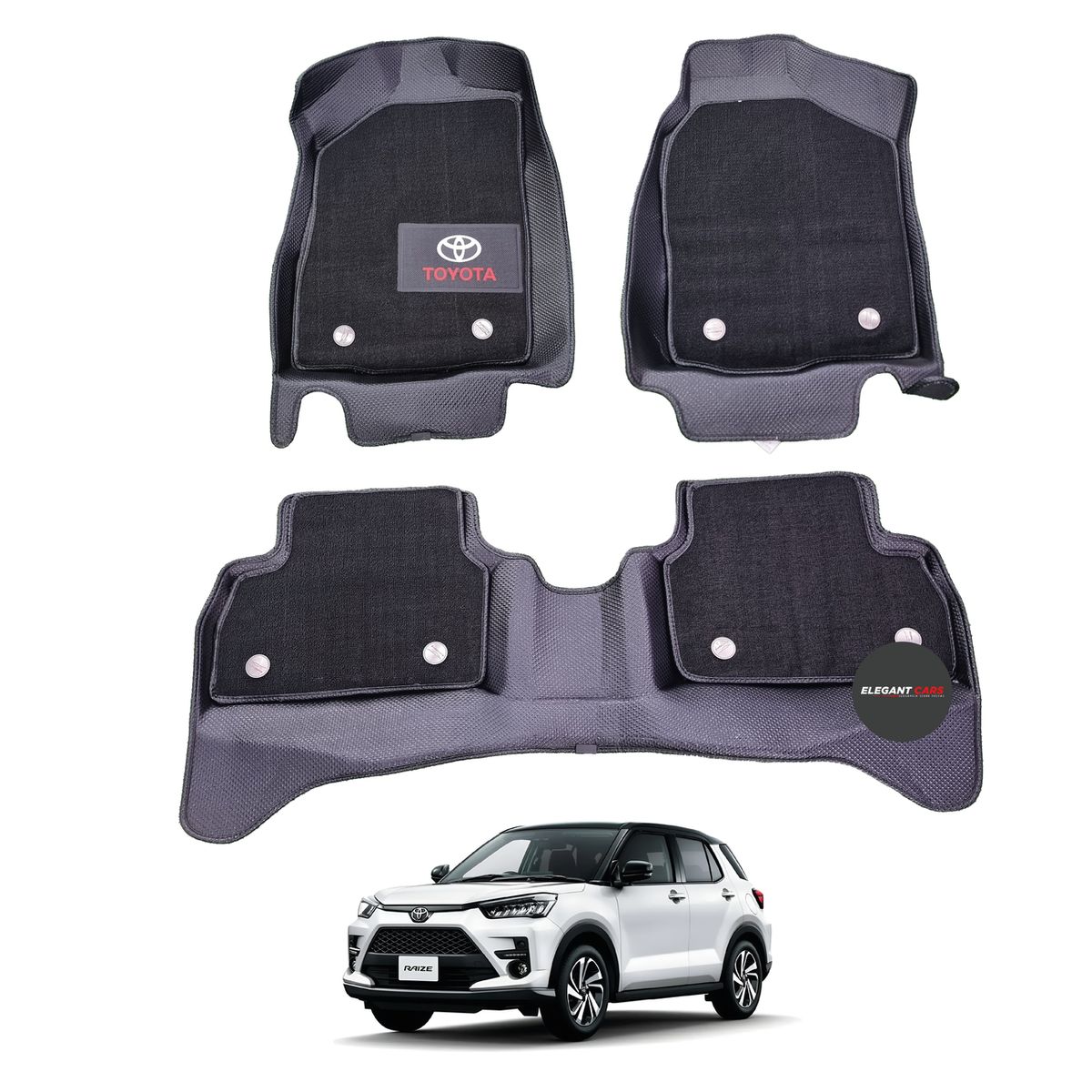 JET - Piso Bandeja Con Alfombra Protectora 5D Pro  RAIZE 2022-24