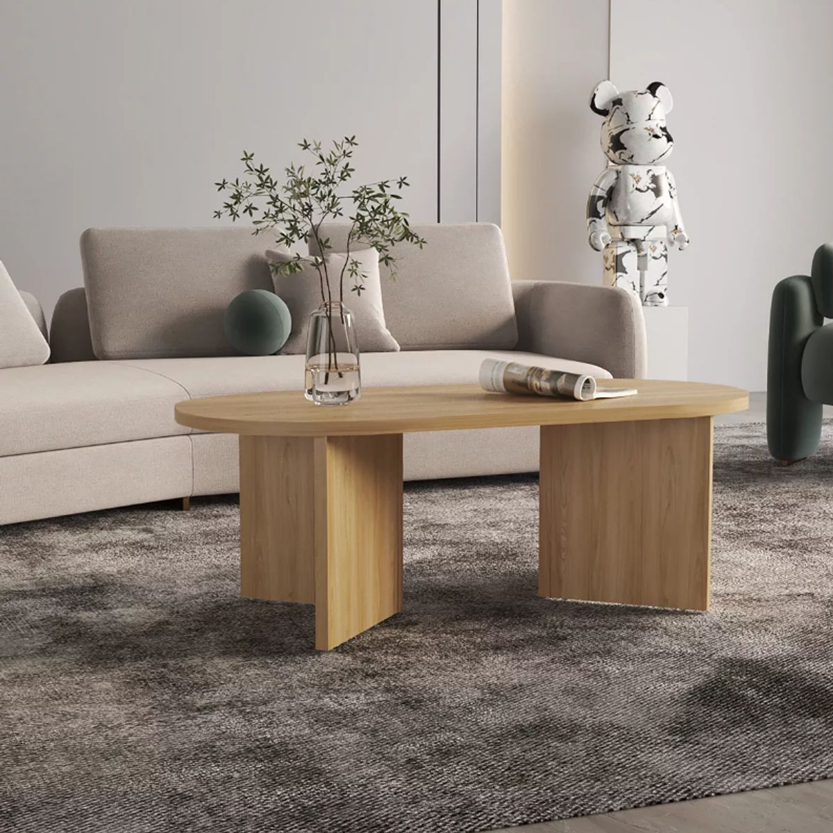 NACION MUEBLES - MESA DE CENTRO NACION MUEBLES TATTOO COLOR MADERA