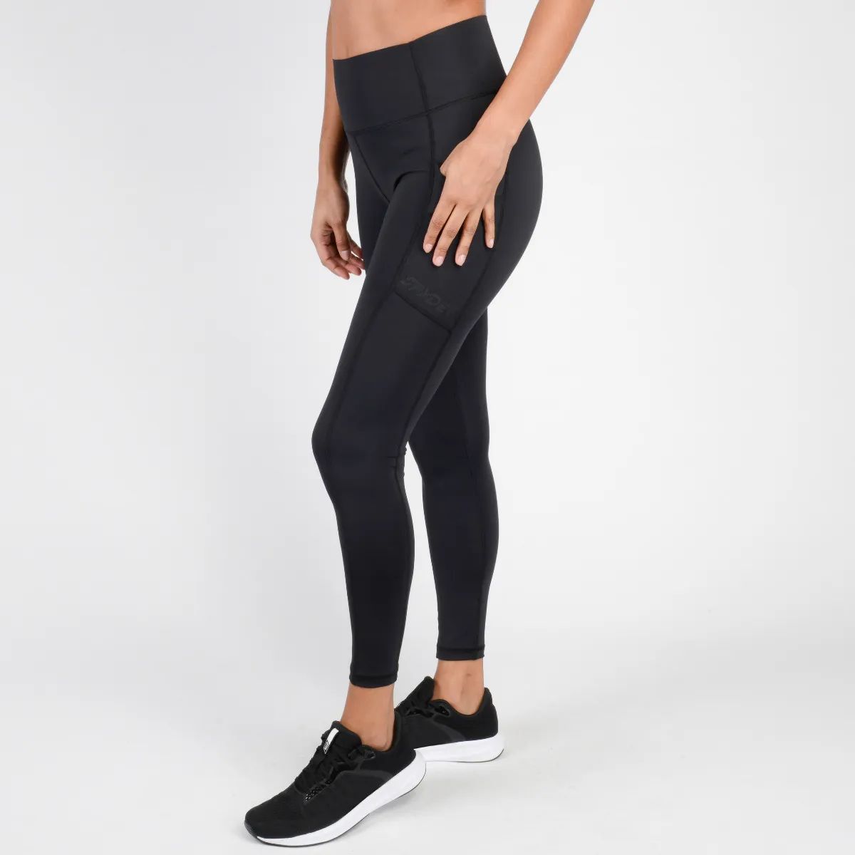 GENERICO - Licras Entrenamiento Spyder 3/4 Pretina Alta Mujer Negro