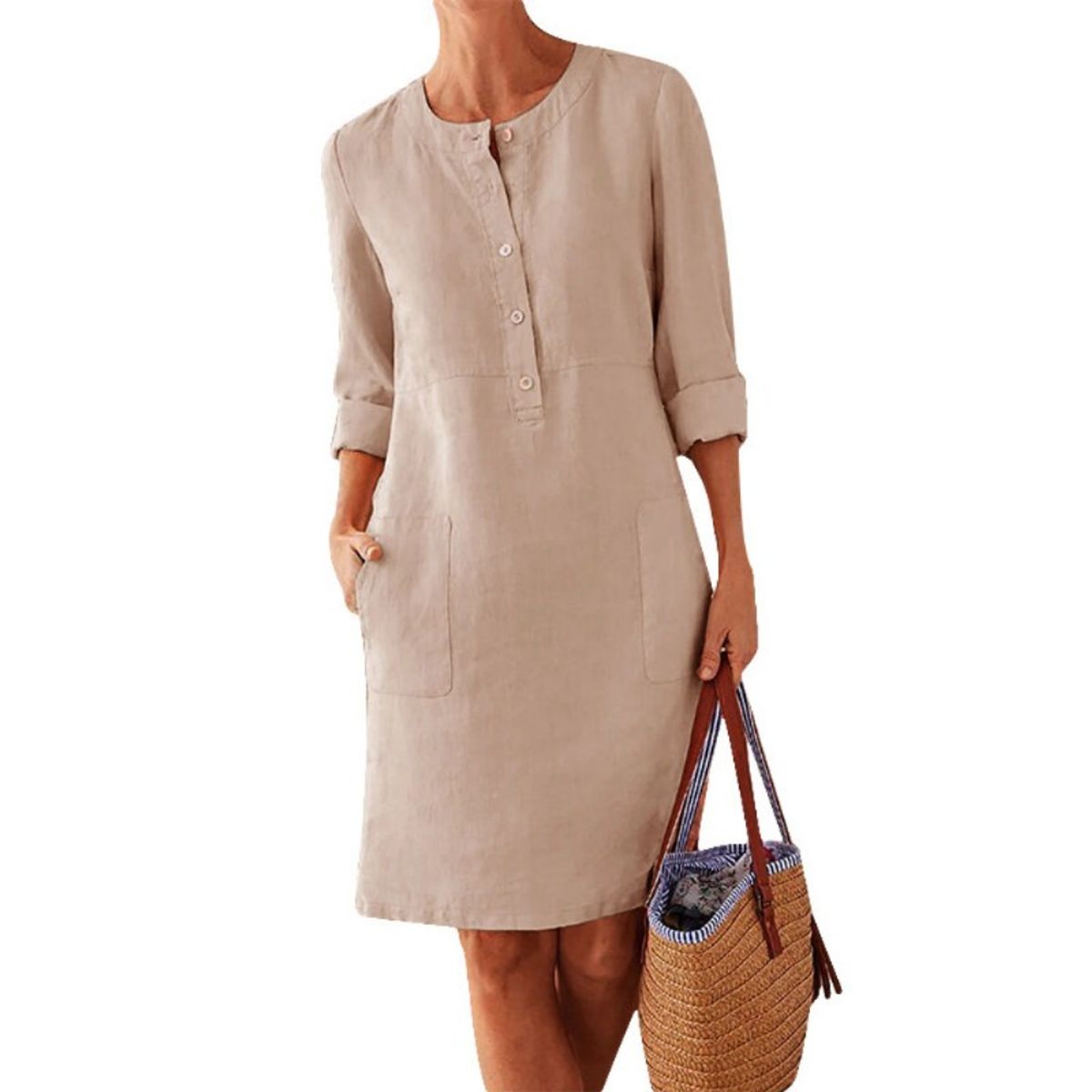 GIOIO - Vestido Mujer Beige