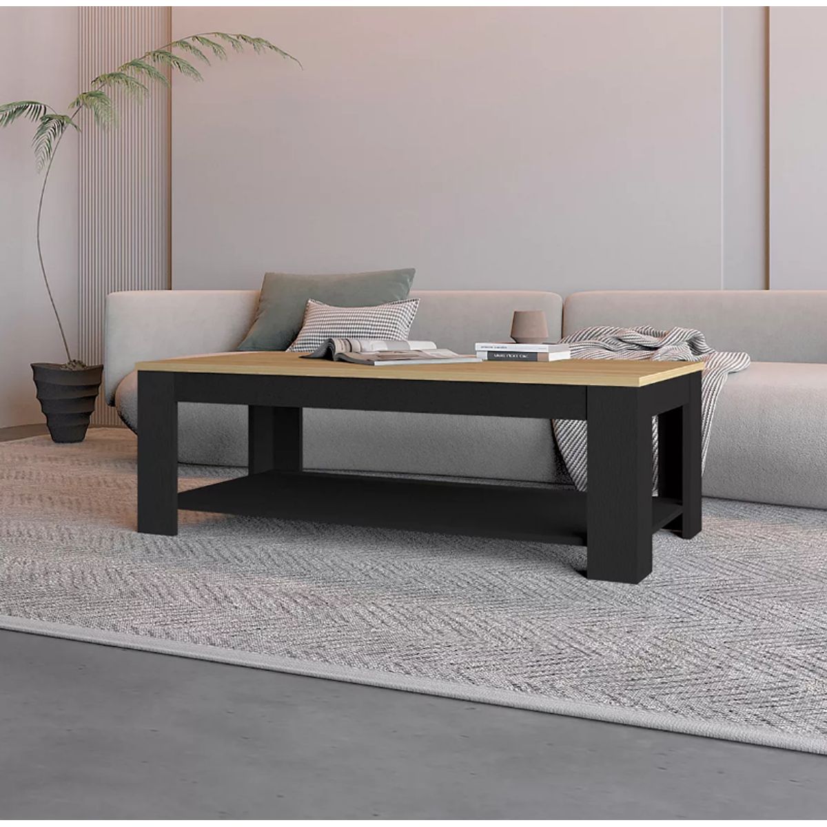 NACION MUEBLES - MESA DE CENTRO NACION MUEBLES MILI COLOR NEGRO