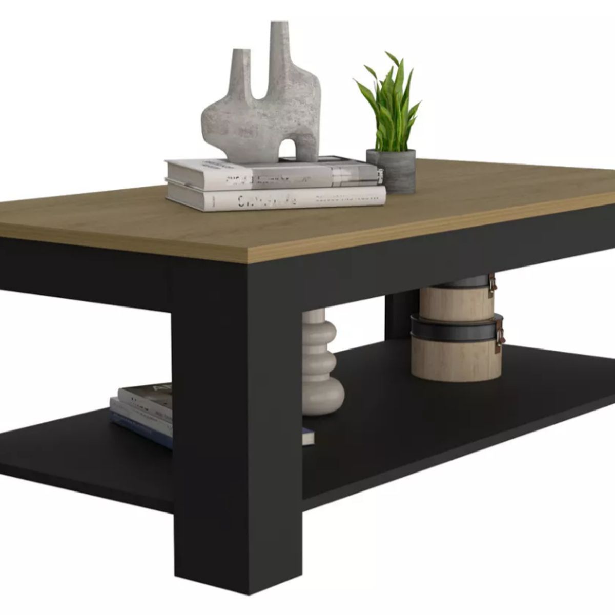 NACION MUEBLES - MESA DE CENTRO NACION MUEBLES MILI COLOR NEGRO