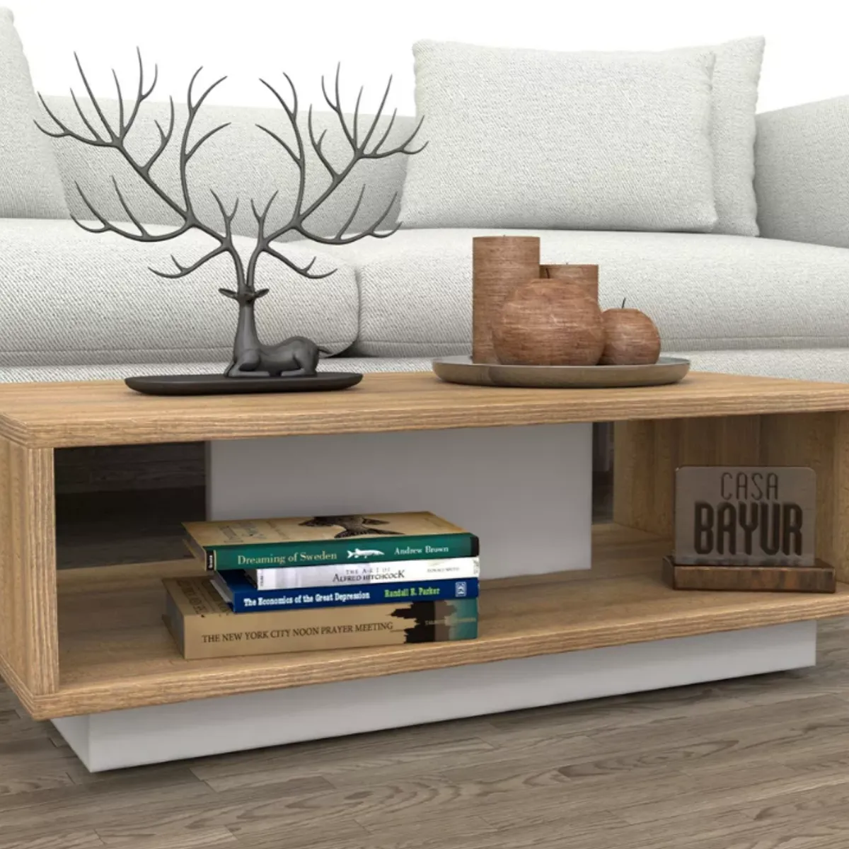 NACION MUEBLES - MESA DE CENTRO NACION MUEBLES MOSHI COLOR MADERA