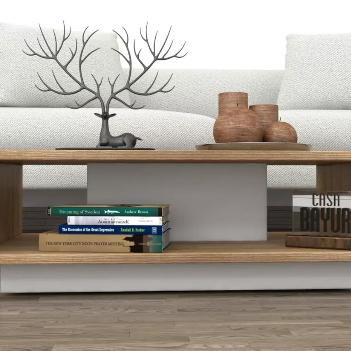 NACION MUEBLES - MESA DE CENTRO NACION MUEBLES MOSHI COLOR MADERA