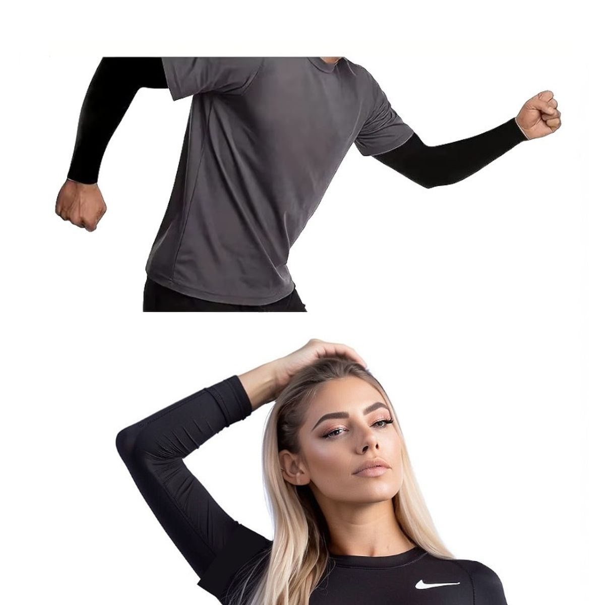 GENERICO - Manga Deportiva Brazo Hombre Mujer UV Moto Voley Ciclismo