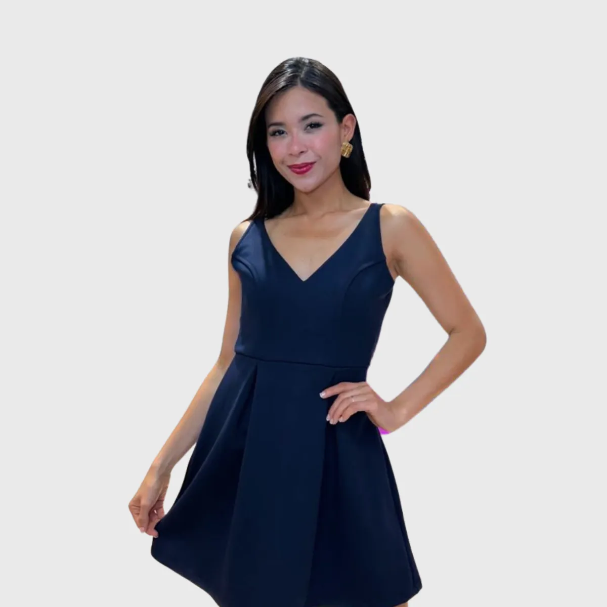 ALLEZ COLLECTION - Vestido Monica corto fresco elegante manga cero