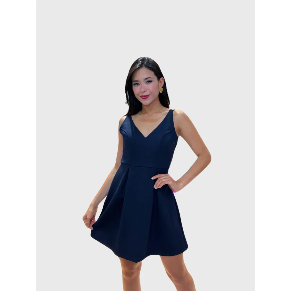 ALLEZ COLLECTION - Vestido Monica corto fresco elegante manga cero